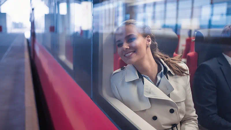 Coach Body woman on train